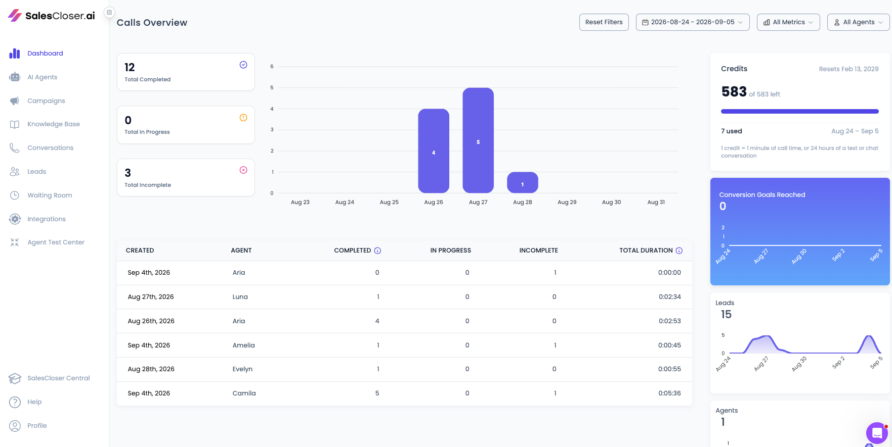 SalesCloser AI product UI